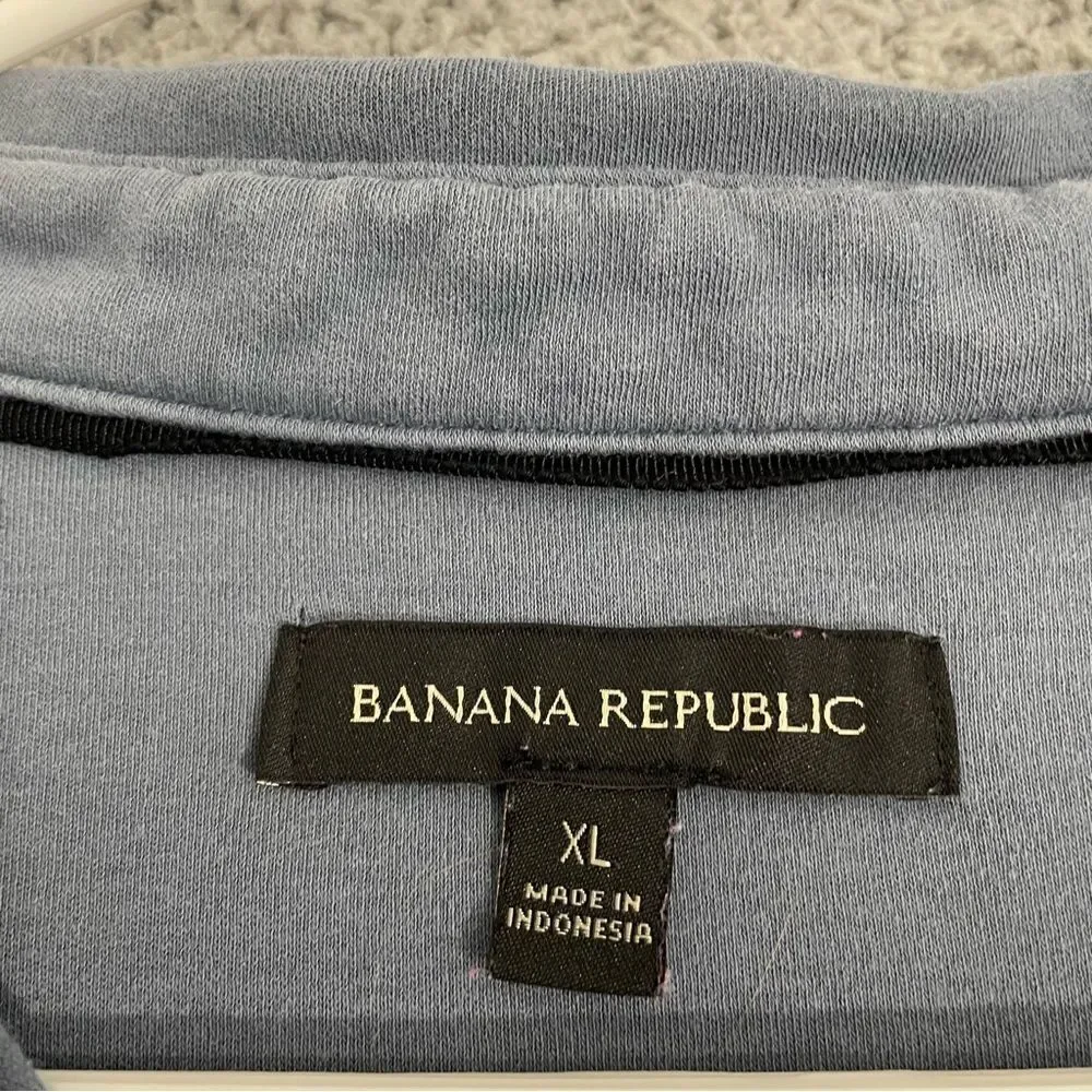 Banana Republic Polo‎ Men XL Blue Short Sleeve Casual Shirt